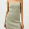 Rhythm Ease Knit Womens Mini Dress - Aloe