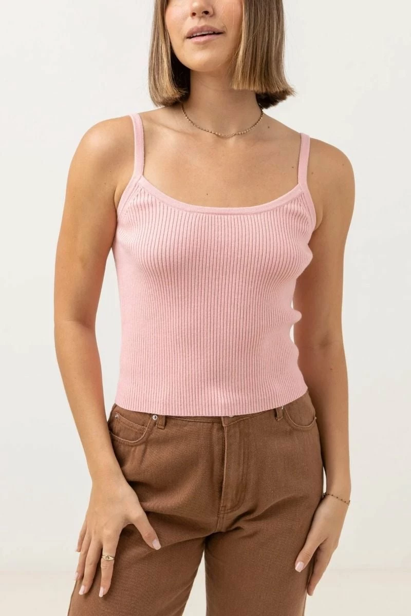 Rhythm Yumi Knit Womens Top - Pink Salt 1 Rhythm Yumi Knit Womens Top - Pink Salt