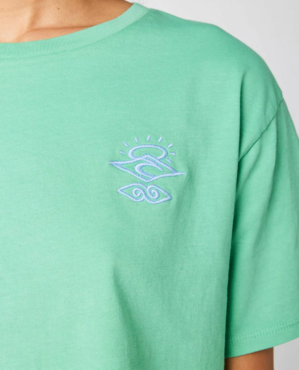 Rip Curl Womens Search Icon Crop Tee - Green 5 Rip Curl Womens Search Icon Crop Tee - Green - Image 5