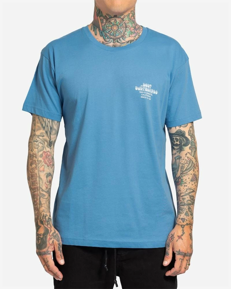 Lost Posted Tee - Coastal Blue 3 Lost Posted Tee - Coastal Blue - Image 3