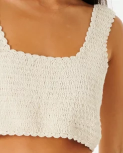 Rip Curl Oceans Together Womens Crochet Top Tank - Off White -UK Surfing Equipment Sales Store 106814 00twkn 0003 5