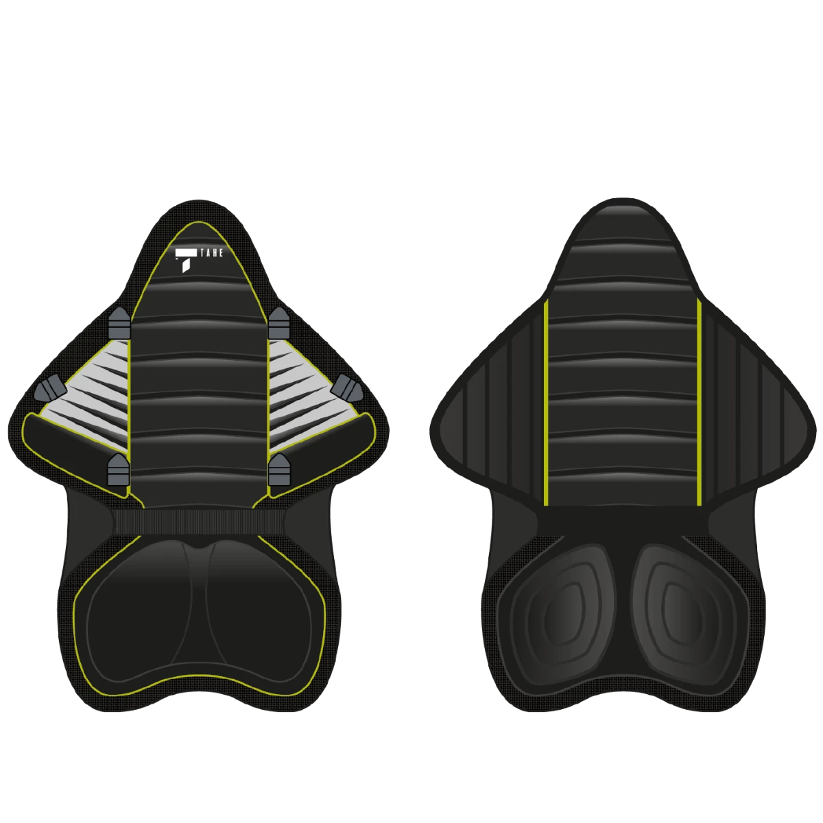 Tahe Kayak Ergo Backrest - Black/Yellow 4 Tahe Kayak Ergo Backrest - Black/Yellow - Image 4