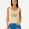 Rip Curl Oceans Together Womens Ribbed Tank - Natural