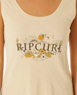 Rip Curl Oceans Together Womens Ribbed Tank - Natural -UK Surfing Equipment Sales Store 107595 03zwte 0031 5