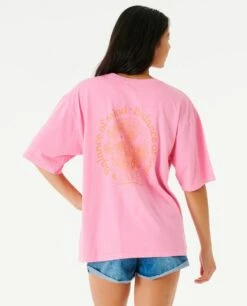 Rip Curl Balance Heritage Womens Tee - Light Pink -UK Surfing Equipment Sales Store 108057 05fwte 1764 3