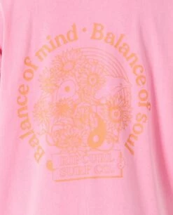 Rip Curl Balance Heritage Womens Tee - Light Pink -UK Surfing Equipment Sales Store 108059 05fwte 1764 5