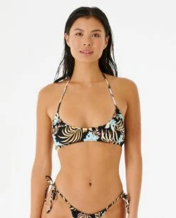Rip Curl Sun Dance Halter Bralette Bikini Top - Black