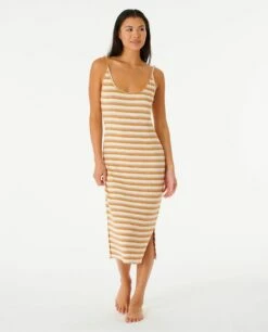 Rip Curl Bobbi Stripe Womens Midi Dress - Blush