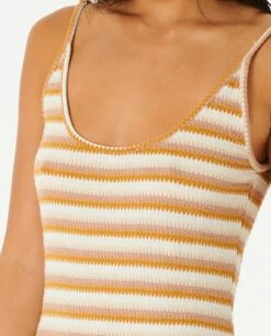 Rip Curl Bobbi Stripe Womens Midi Dress - Blush -UK Surfing Equipment Sales Store 109067 021wdr 0281 5