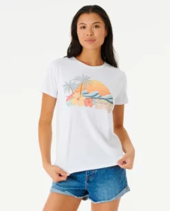 Rip Curl Womens Low Tide Standard Tee - White