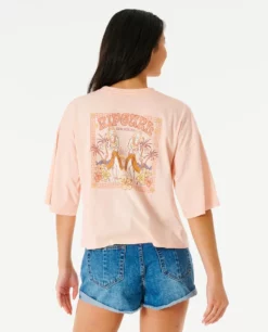 Rip Curl Aloha With Love Heritage Womens Crop Tee - Light Peach 7 Rip Curl Aloha With Love Heritage Womens Crop Tee - Light Peach -UK Surfing Equipment Sales Store 109313 045wte 9724 3