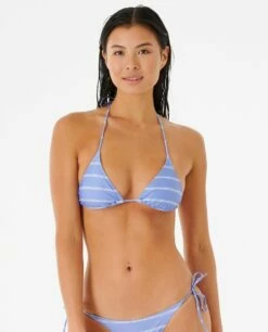 Rip Curl Classic Surf Sliding Triangle Bikini Top - Blue/White
