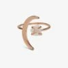 Pura Vida Crescent Moon Ring In Rose Gold