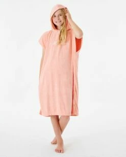 Rip Curl Script Junior Hooded Towel - Shell Coral