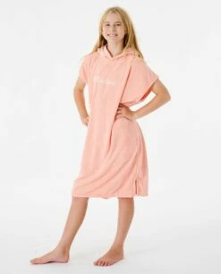 Rip Curl Script Junior Hooded Towel - Shell Coral -UK Surfing Equipment Sales Store 110048 jtwah1 0928 2