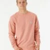 Rip Curl Original Surfers Mens Crew Jumper - Dusty Rose