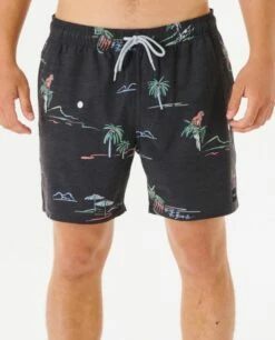 Rip Curl Party Pack 16" Volley Boardshorts - Washed Black