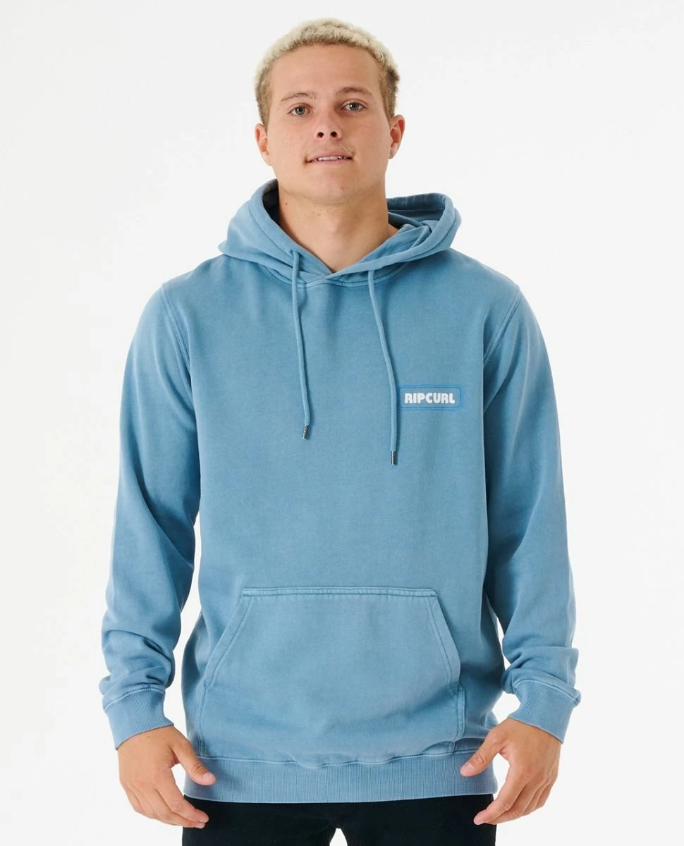 Rip Curl Surf Revival Hooded Fleece - Dusty Blue 1 Rip Curl Surf Revival Hooded Fleece - Dusty Blue