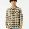 Rip Curl Archive Mens Flannel Shirt - Cement