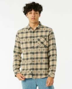 Rip Curl Archive Mens Flannel Shirt - Cement