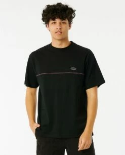 Rip Curl Archive Piping Mens T-Shirt - Black