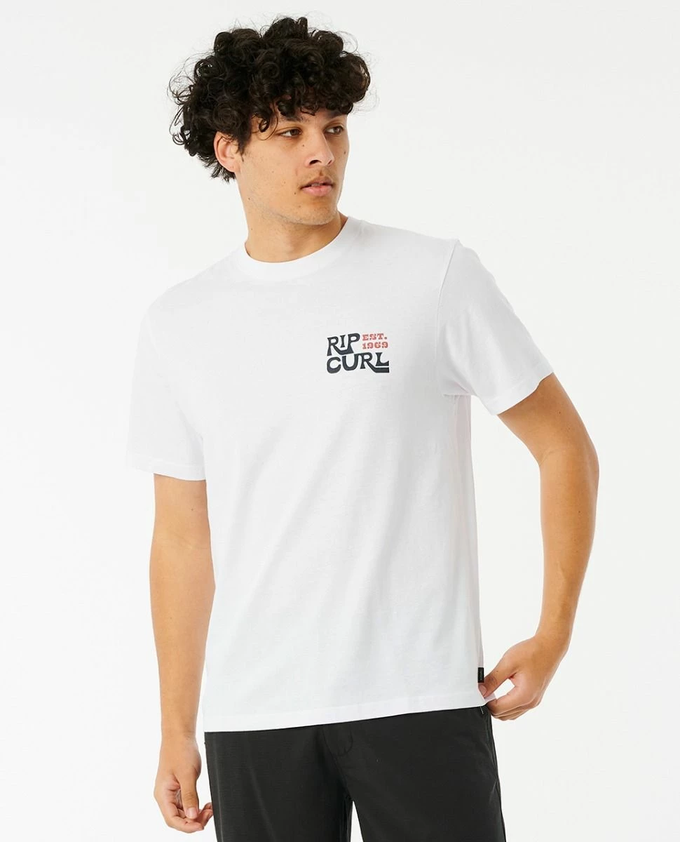 Rip Curl Pacific Rinse Boo Mens Tee - Optical White 1 Rip Curl Pacific Rinse Boo Mens Tee - Optical White
