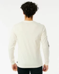 Rip Curl Fade Out Icon LS Tee - Bone -UK Surfing Equipment Sales Store 117105 ctevy9 3021 3