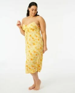 Rip Curl Summer Rain Womens Midi Dress - Straw -UK Surfing Equipment Sales Store 118238 02owdr 0035 l 2