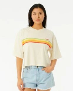Rip Curl Eventide Heritage Womens Crop Tee - Bone