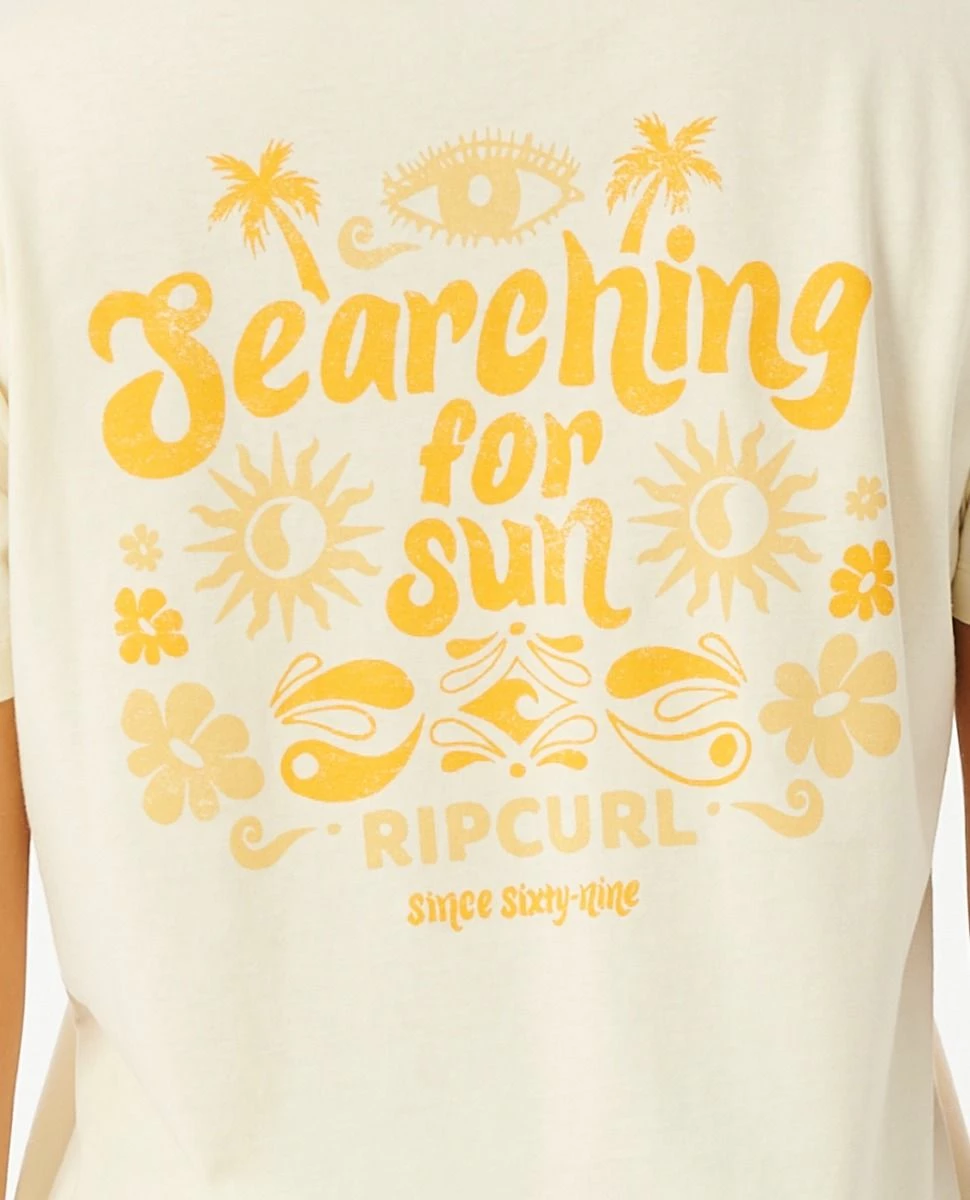 Rip Curl Searching For Sun Relaxed Womens Tee - Bone 5 Rip Curl Searching For Sun Relaxed Womens Tee - Bone - Image 5