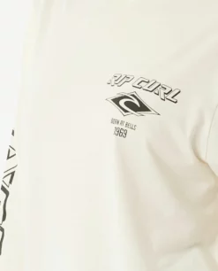 Rip Curl Fade Out Icon LS Tee - Bone -UK Surfing Equipment Sales Store 118636 ctevy9 3021 5