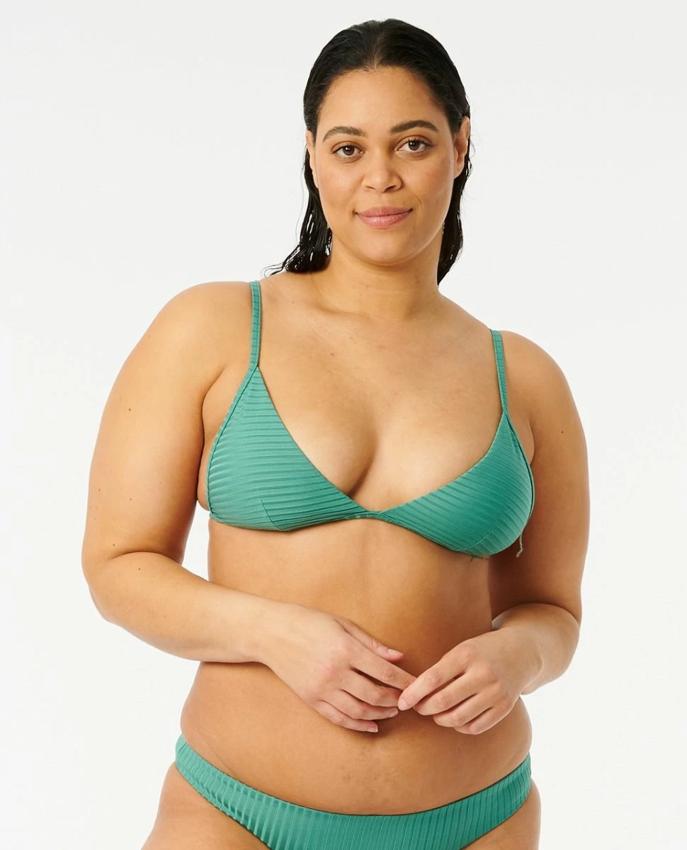 Rip Curl Premium Surf Banded Fixed Triangle Bikini Top - Teal 6 Rip Curl Premium Surf Banded Fixed Triangle Bikini Top - Teal - Image 6
