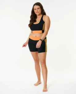 Rip Curl Womens Run Swin Surf Valley Block Crop Top - Black 11 Rip Curl Womens Run Swin Surf Valley Block Crop Top - Black -UK Surfing Equipment Sales Store 123265 08mwte 0090 4
