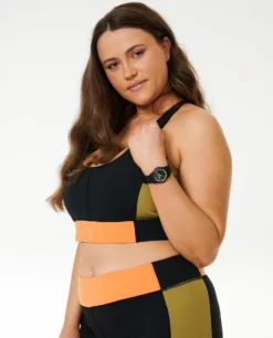 Rip Curl Womens Run Swin Surf Valley Block Crop Top - Black 9 Rip Curl Womens Run Swin Surf Valley Block Crop Top - Black -UK Surfing Equipment Sales Store 123553 08mwte 0090 6