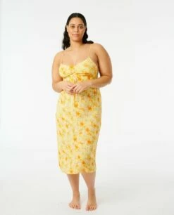 Rip Curl Summer Rain Womens Midi Dress - Straw -UK Surfing Equipment Sales Store 144306 02owdr 0035 l 4