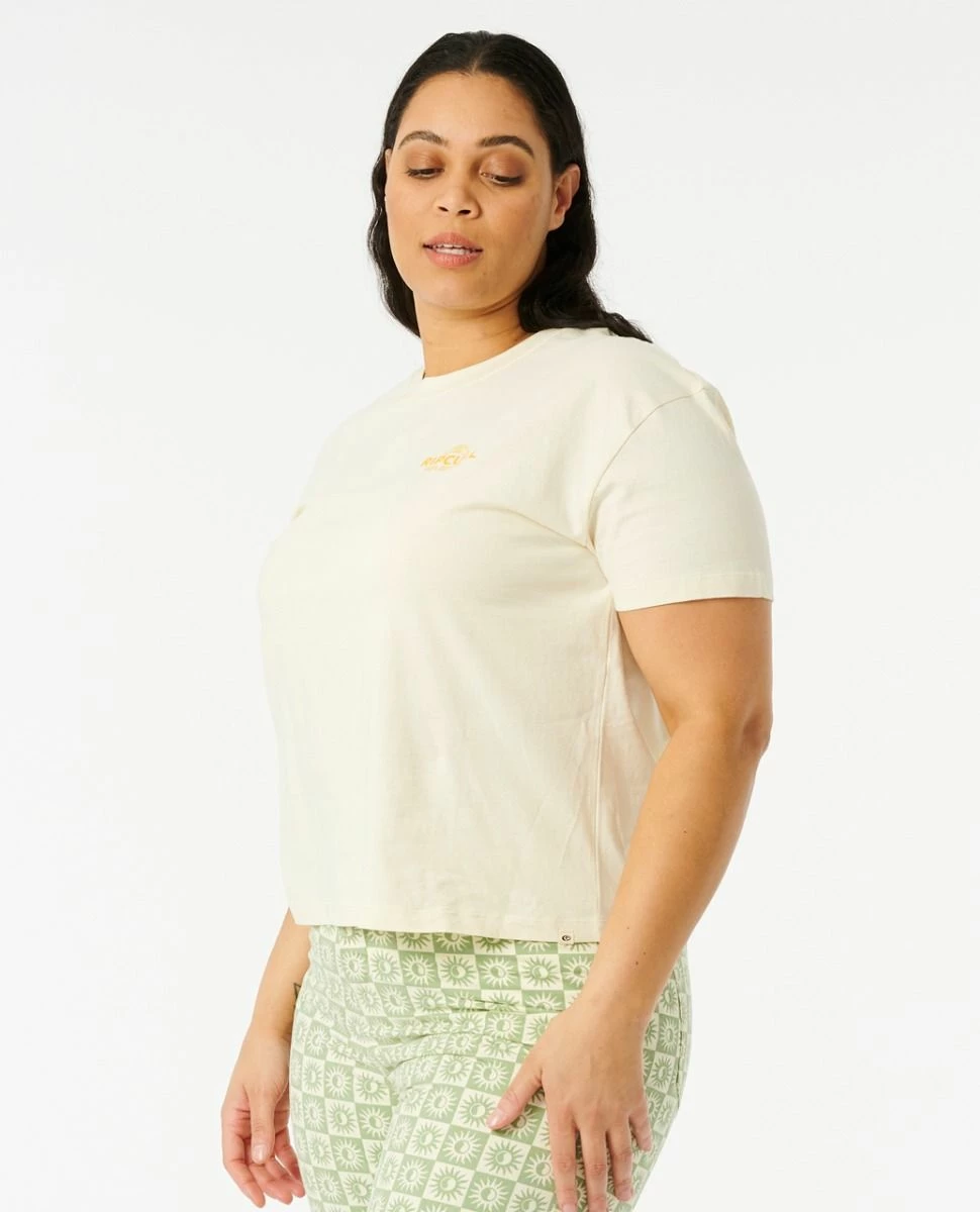 Rip Curl Searching For Sun Relaxed Womens Tee - Bone 7 Rip Curl Searching For Sun Relaxed Womens Tee - Bone - Image 7