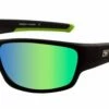 Dirty Dog Sport Chain Polarised Sunglasses - Satin Black/Green Fusion