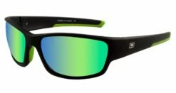 Dirty Dog Sport Chain Polarised Sunglasses - Satin Black/Green Fusion