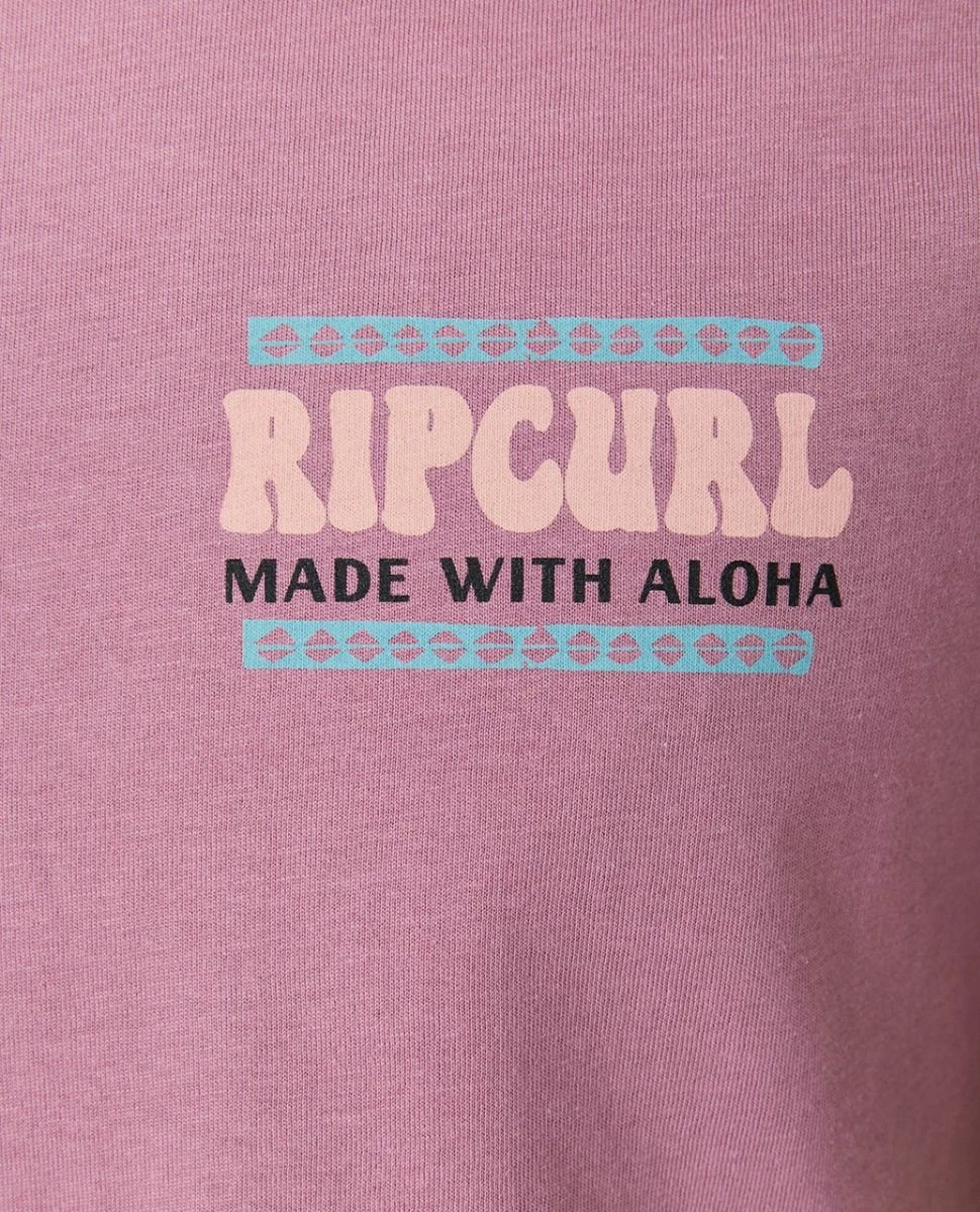 Rip Curl Down The Line Short Sleeve Tee - Mauve 6 Rip Curl Down The Line Short Sleeve Tee - Mauve - Image 6