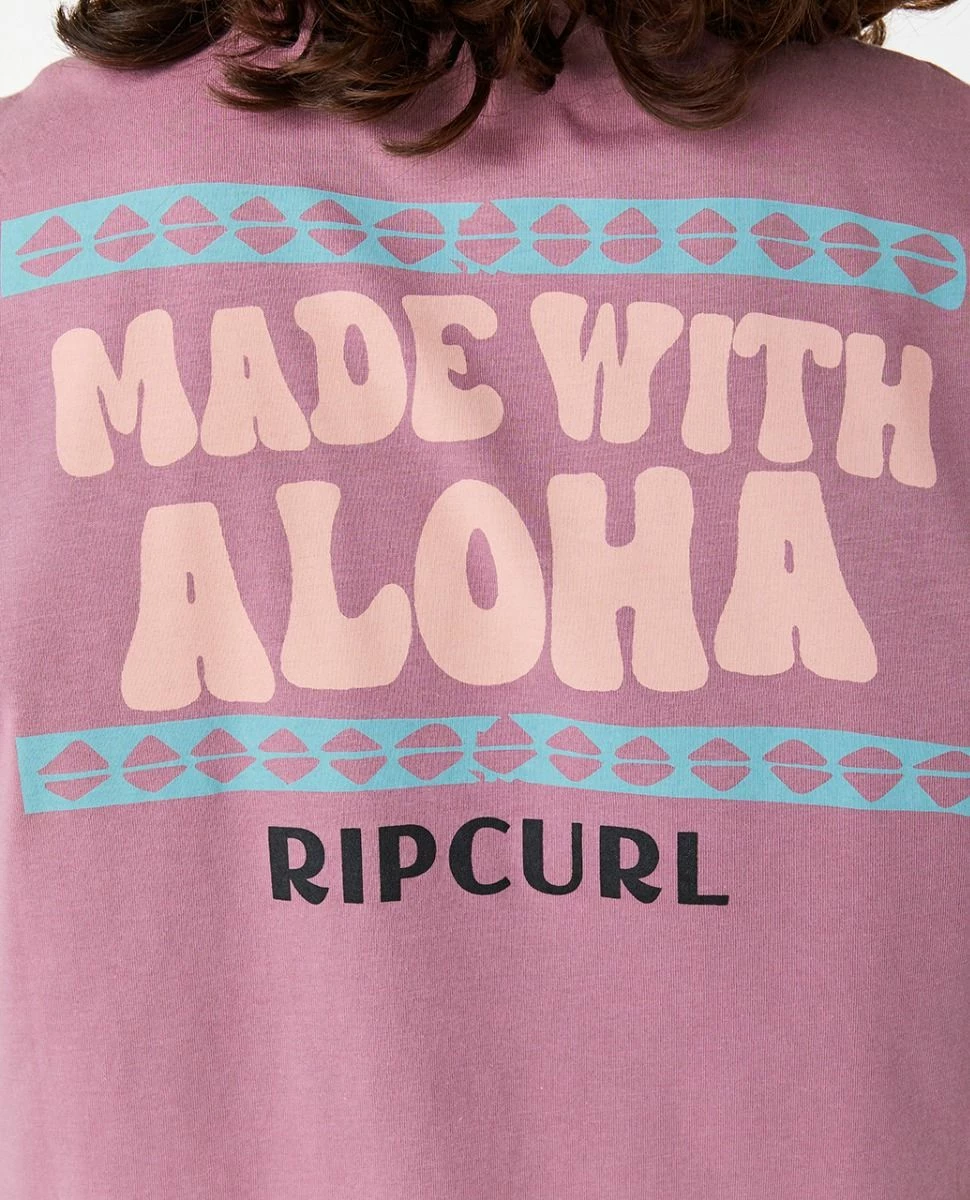 Rip Curl Down The Line Short Sleeve Tee - Mauve 7 Rip Curl Down The Line Short Sleeve Tee - Mauve - Image 7