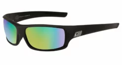 Dirty Dog Clank Polarised Sunglasses - Satin Black/Green Mirror