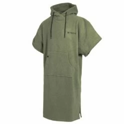 Mystic Velours Artwork Mens Poncho - Olive