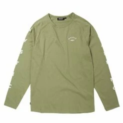 Mystic Bolt Mens Long Sleeve Tee - Olive Green