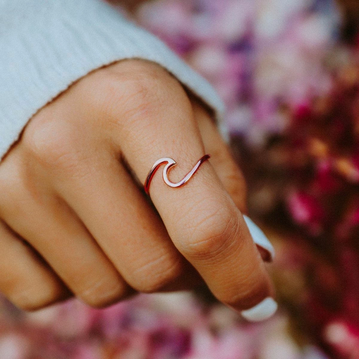 Pura Vida Wave Ring - Rose Gold 1 Pura Vida Wave Ring - Rose Gold