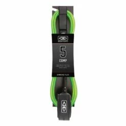 Ocean And Earth Diamond 5ft Flex Comp Surf Leash - Lime