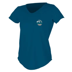 O'Neill Graphic Womens Short Sleeve Scoop-Neck Sun Shirt - French Navy