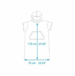 Surflogic Poncho Changing Towel - Black/Cyan -UK Surfing Equipment Sales Store 59801 03 1