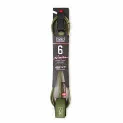 Ocean & Earth 6ft Slimline One-XT Lightweight Comp Surf Leash - Olive