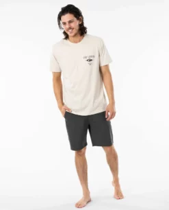 Rip Curl Fadeout Essential T-Shirt In Bone -UK Surfing Equipment Sales Store 77827 ctess9 3021 3