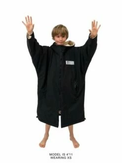 Beachbum Kids Brobe Changing Robe - Black -UK Surfing Equipment Sales Store 80 720x